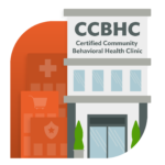 illustration showing a CCBHC in the community