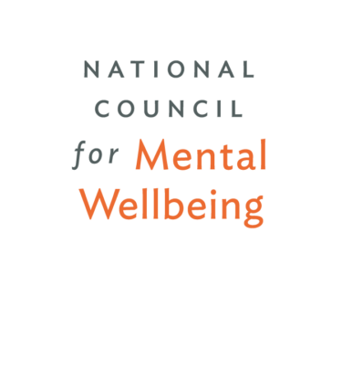 national council for mental wellbeing white logo